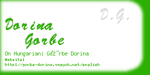 dorina gorbe business card